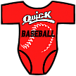 Club Baby Romper: Baseball Seams