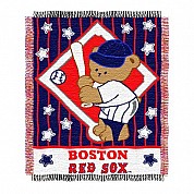 Manta tejida para niños Red Sox