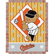 Manta tejida para niños Orioles