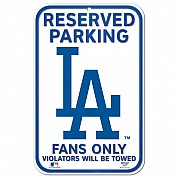 Reserved Parking Sign Dodgers