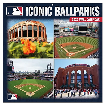 MLB Iconic Ballparks 2025 Wall Calendar