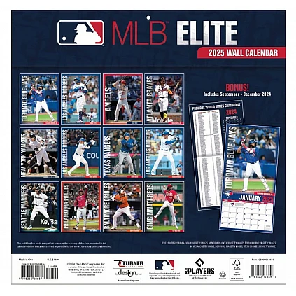 MLB Elite 2025 Wall Calendar