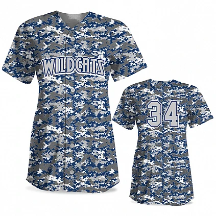 CamoRama Digital FP Jersey SS Full-Button