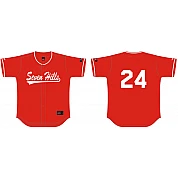 Maglia da baseball Seven Hills, maglia posteriore piatta