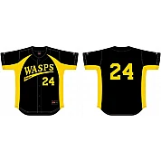 Romford Wasps Jersey, FlatBack Mesh: Black