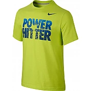 Nike T-Shirt Jeugd Power Hitter: Neon Geel