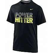 Nike T-Shirt Jugend Power Hitter: Schwarz
