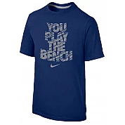 Nike T-Shirt Jeugd Play the Bench: Blauw