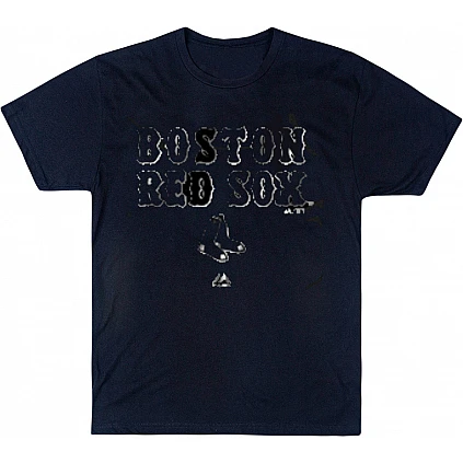 Blackout Reflective Kids T-Shirt: Red Sox