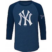 Maglietta d'epoca Yankees maniche 3/4, giovani