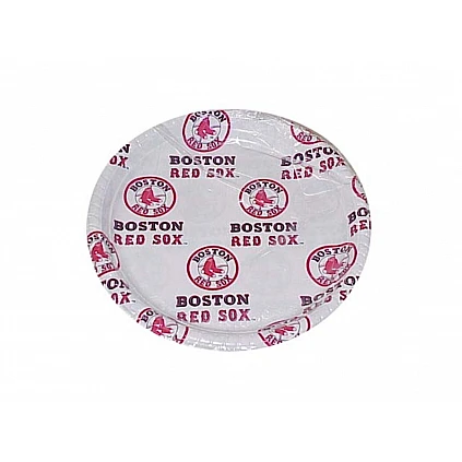 Pastic Plates, set of 12: Red Sox