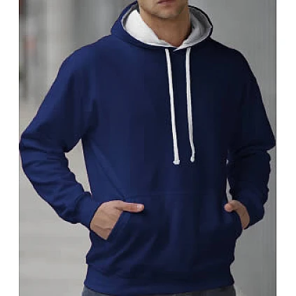 Hooded Sweater 2 Color: Royal/White