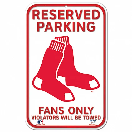 Segno di parcheggio riservato Red Sox