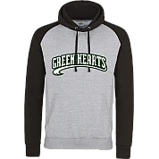 Green Hearts Contrast Hoodie