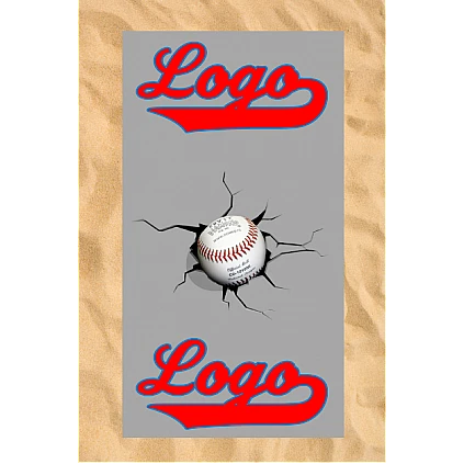 Toalla de playa:Cracked Baseball