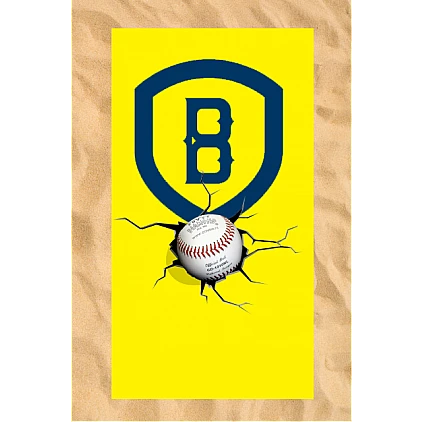 Toalla de playa:Cracked Baseball