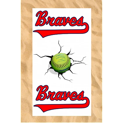 Toalla de playa:Cracked Softball