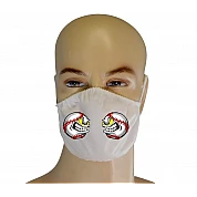 Maschera per la bocca 2 palle da baseball arrabbiate