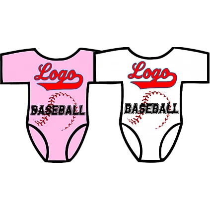 Club Baby Romper: Baseball Seams