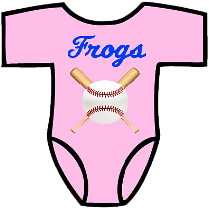 Club Baby Romper: Crossed Bats