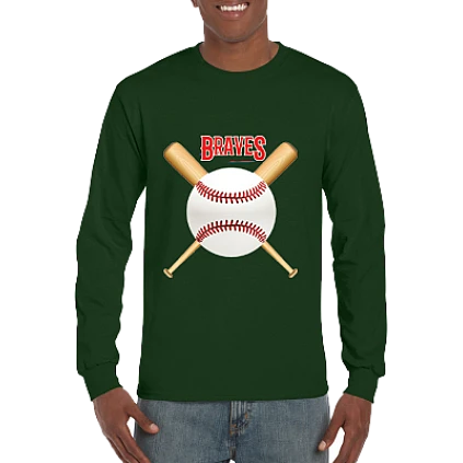 Camiseta Club, manga larga: Crossed Bats