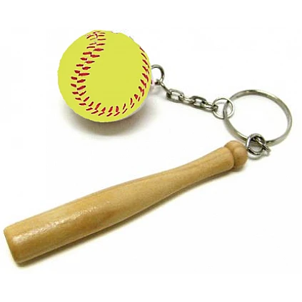 Keychain Softball + Bat