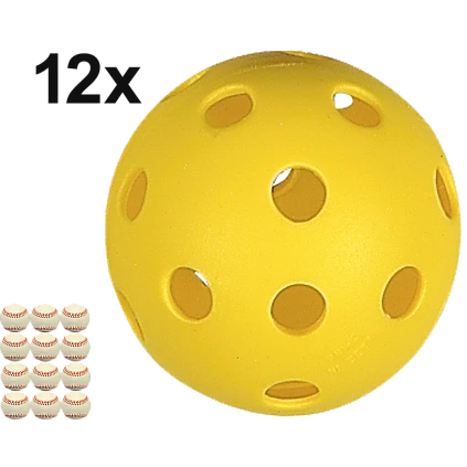 Covee / Diamond CD-PPB-9: Pelota de béisbol de práctica de plástico (12)