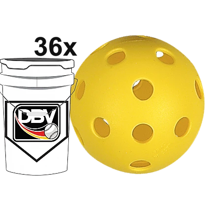 Covee / Diamond CD-PPB-9: Pelota de béisbol de práctica de plástico (Cubo/36)