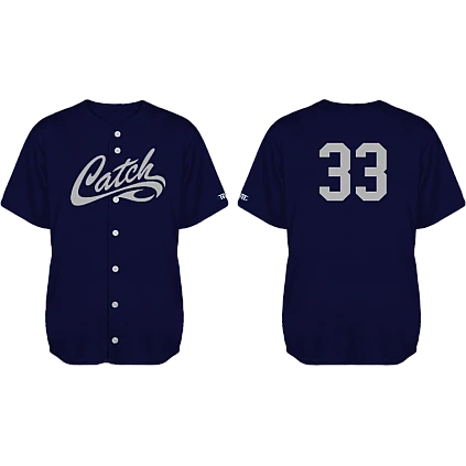 Catch Jersey Softball: Navy Flatback Mesh