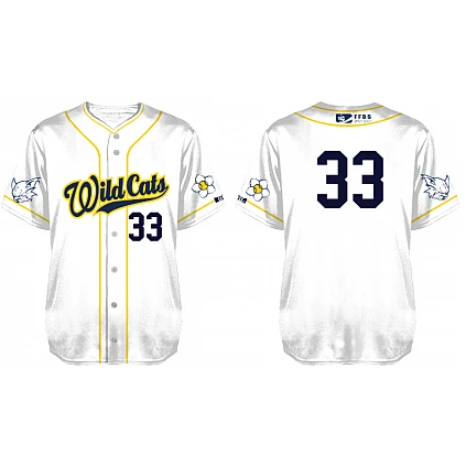 Colombes Wildcats Shirt, Wit: Flatback Mesh