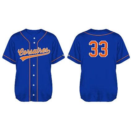 Corsaires de Andernos Shirt Royal: Flatback Mesh