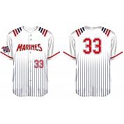 Hamburg Marines Shirt, Upperdeck Flatback Mesh: Wit