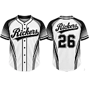 Black Rickers Alternate Jersey, Flatback Mesh