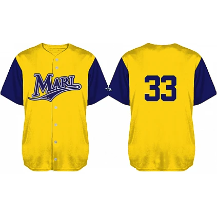 Marl Slydogs Jersey: Yellow, Flatback Mesh