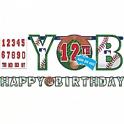 Baseball Happy Birthday Banner Kit