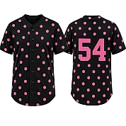  Party Jersey Mesh: Polkadot BlkPnk