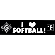 Aufkleber: Ich liebe Softball