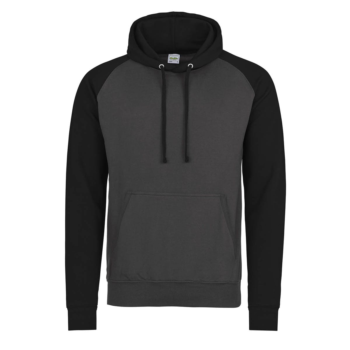 Sudadera con capucha en contraste: Carbón l/negro