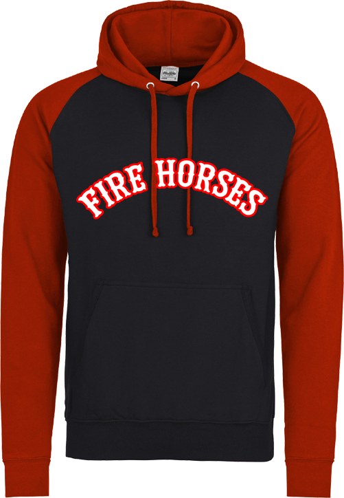 Felpa con cappuccio a contrasto Firehorses