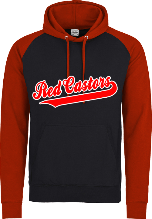 Felpa con cappuccio a contrasto Red Castors