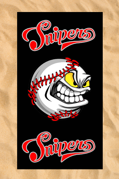 Toalla de playa :Angry Baseball