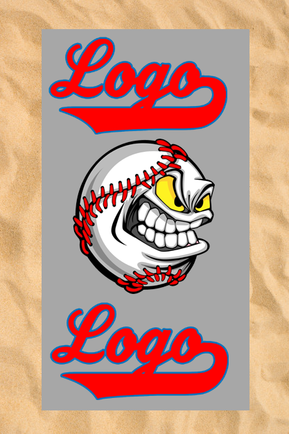 Toalla de playa :Angry Baseball