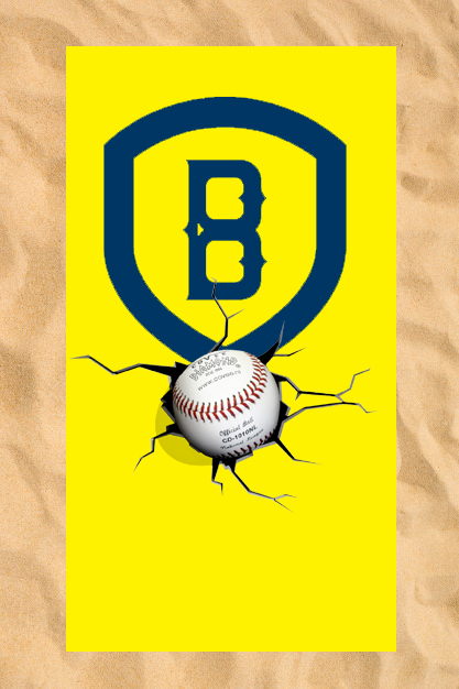 Toalla de playa:Cracked Baseball