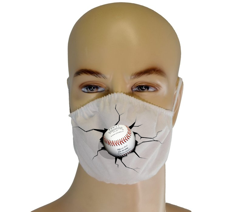 Mouth Mask: Cracked Baseball