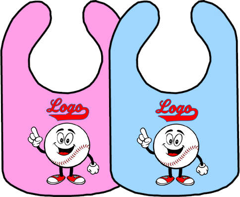 Club Baby Bib: Happy Baseball