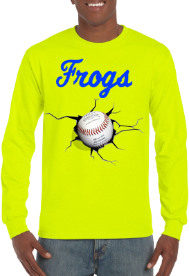 Club T-Shirt, Long Sleeve: Crack Baseball