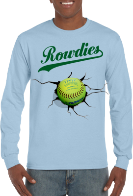 Club T-Shirt, Long Sleeve: Crack Softball