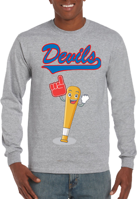 Club T-Shirt, Long Sleeve: Happy Bat