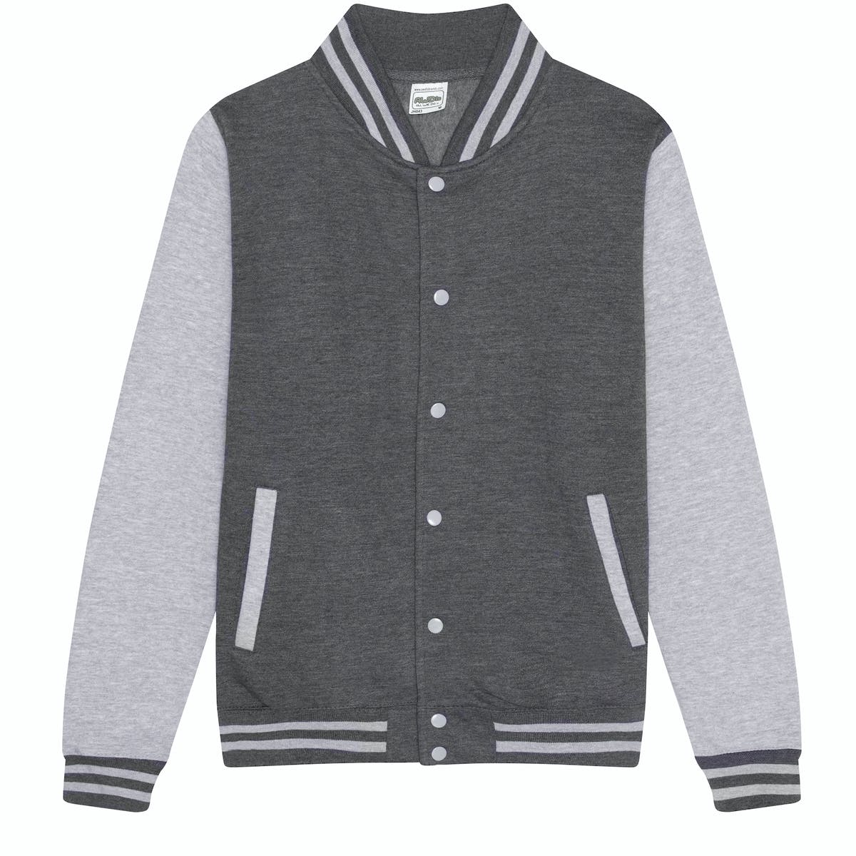 Chaqueta universitaria carbón/gris jaspeado