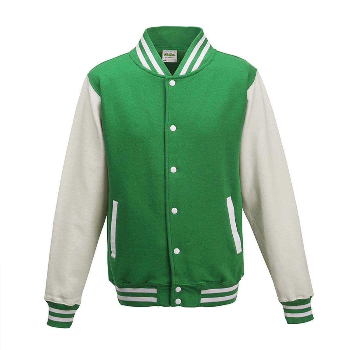 Chaqueta universitaria Verde kelly/ Blanco